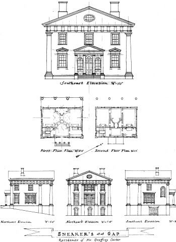 Falatko's architectural presentation drawing for Sneaker's Gap, July 29 1994